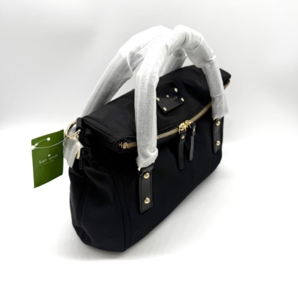 Kate Spade New York Black Nylon Small Leslie Handbag~Vintage Classic~ - Picture 5 of 7